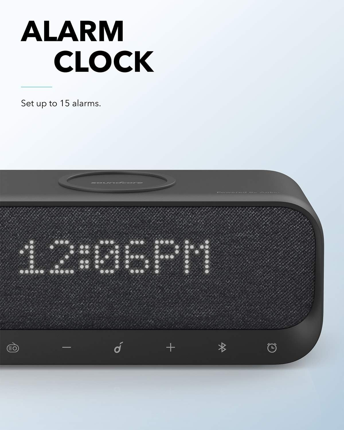 Anker Soundcore Wakey Bluetooth Speakers with Alarm - White Anker Soundcore Wakey Bluetooth Speakers with Alarm - White